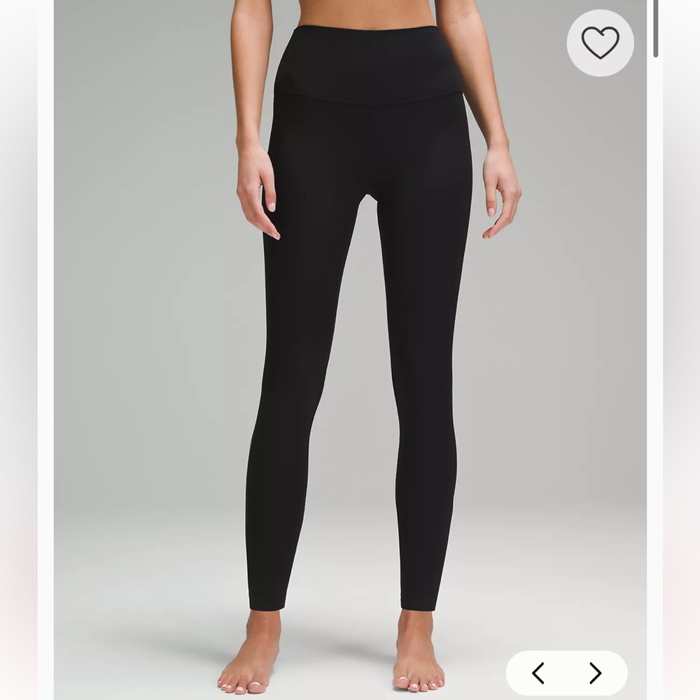lululemon Align™ High-Rise Ribbed Pant 28" black NWT